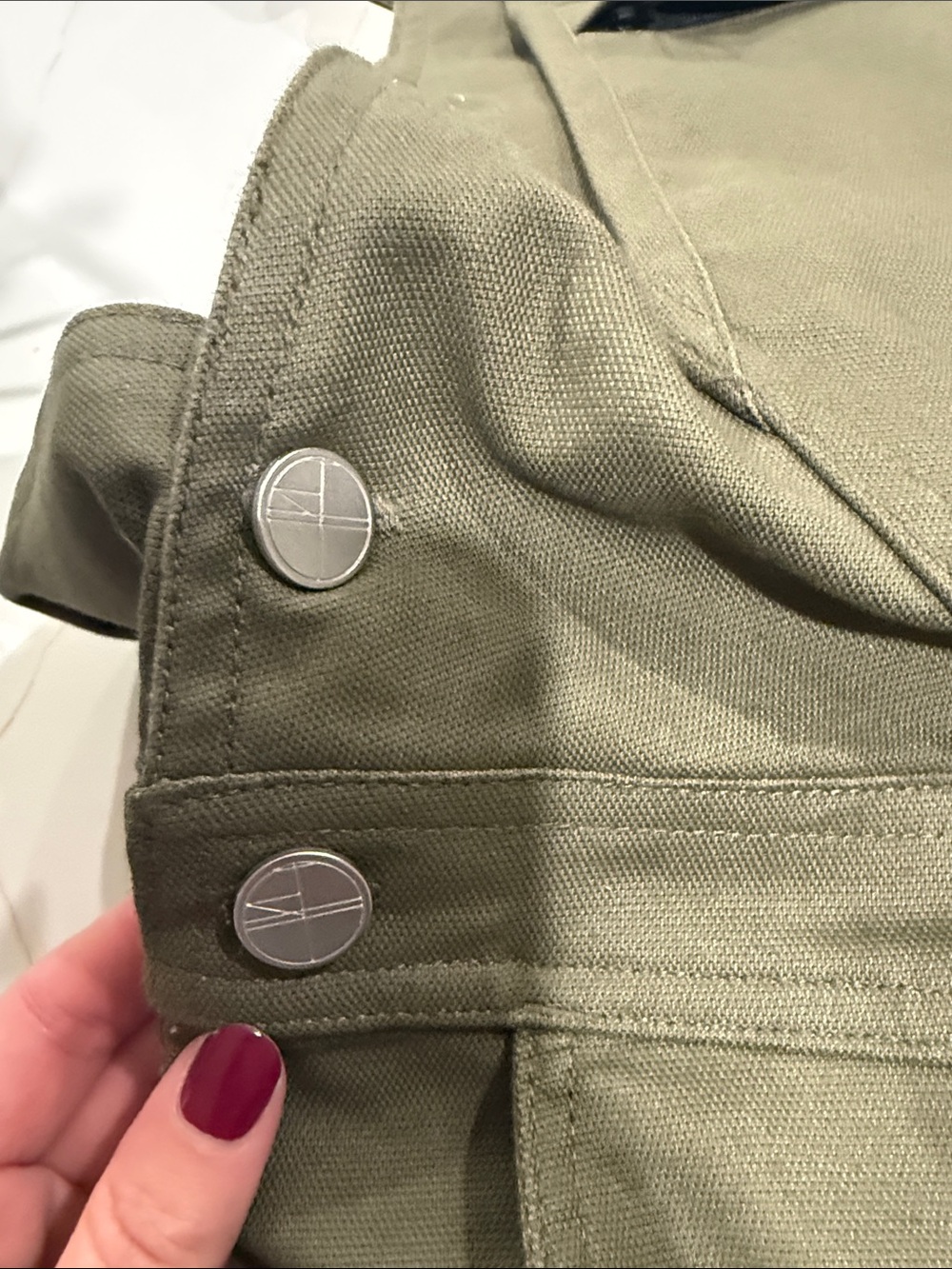 NWOT Mens LIVSN Flex Canvas Overalls Olive Green Sz 34 30L - Picture 7 of 8